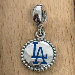 Pandora MLB LA Los Angeles Exclusive Dangle Charm, S925 Silver Bracelets